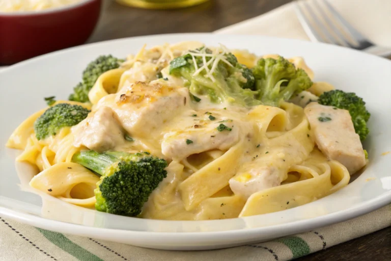 Cheesy Garlic Chicken and Broccoli Pasta