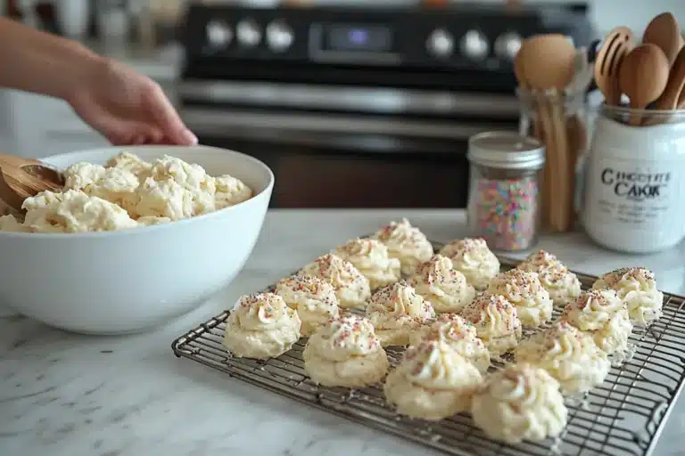 How to make cookies from cake mix – simple recipe with sprinkles.