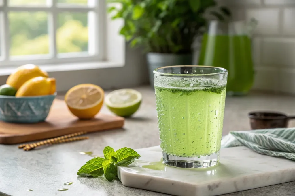 refreshing green tea shot