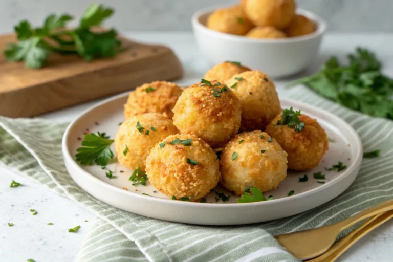 Cheese cheese ball appetizer served with fresh parsley – party-perfect recipe