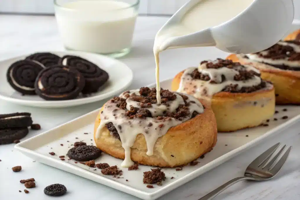 oreo-stuffed cinnamon rolls