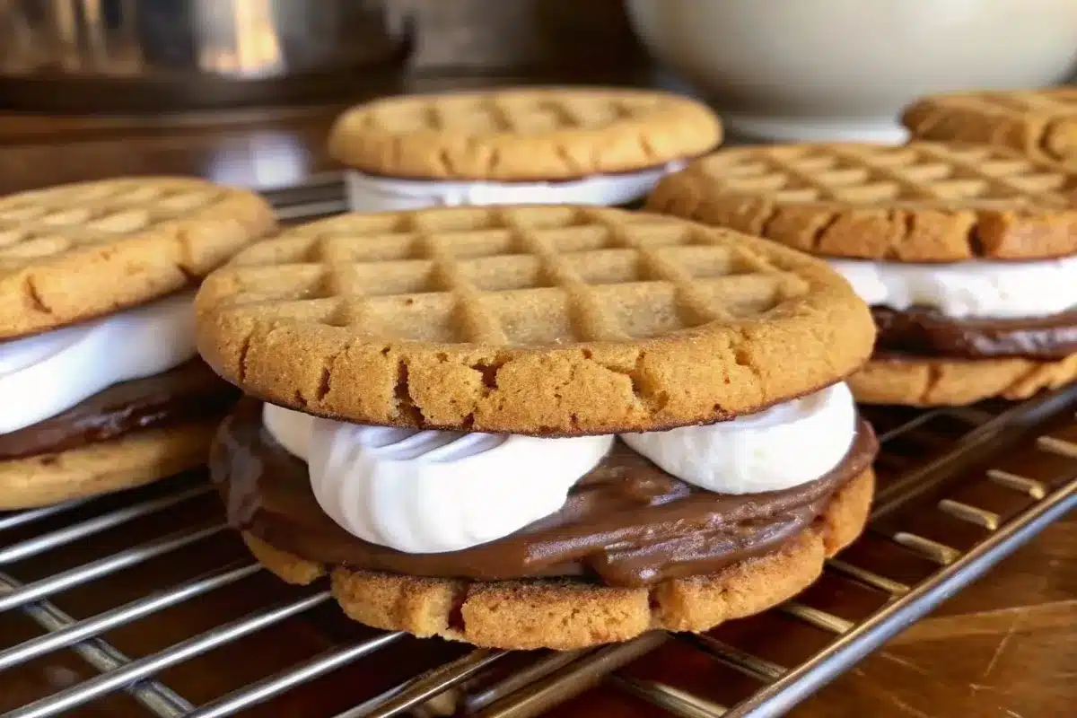 peanut butter s'mores sandwich cookies